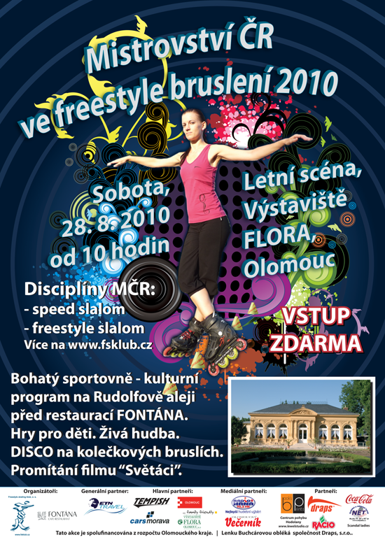 Plakát MČR ve freestyle bruslení 2010